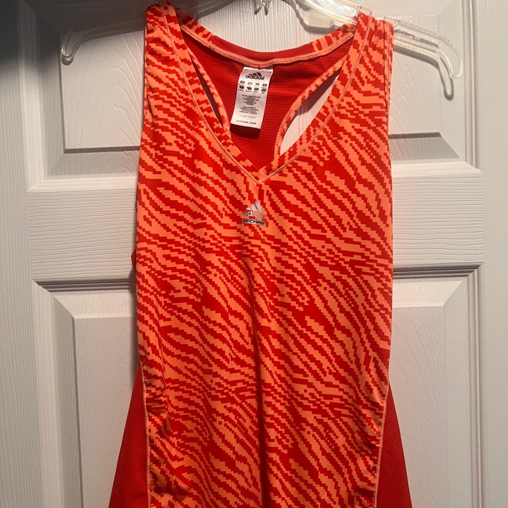 Adidas Orange Racerback Workout Tank
